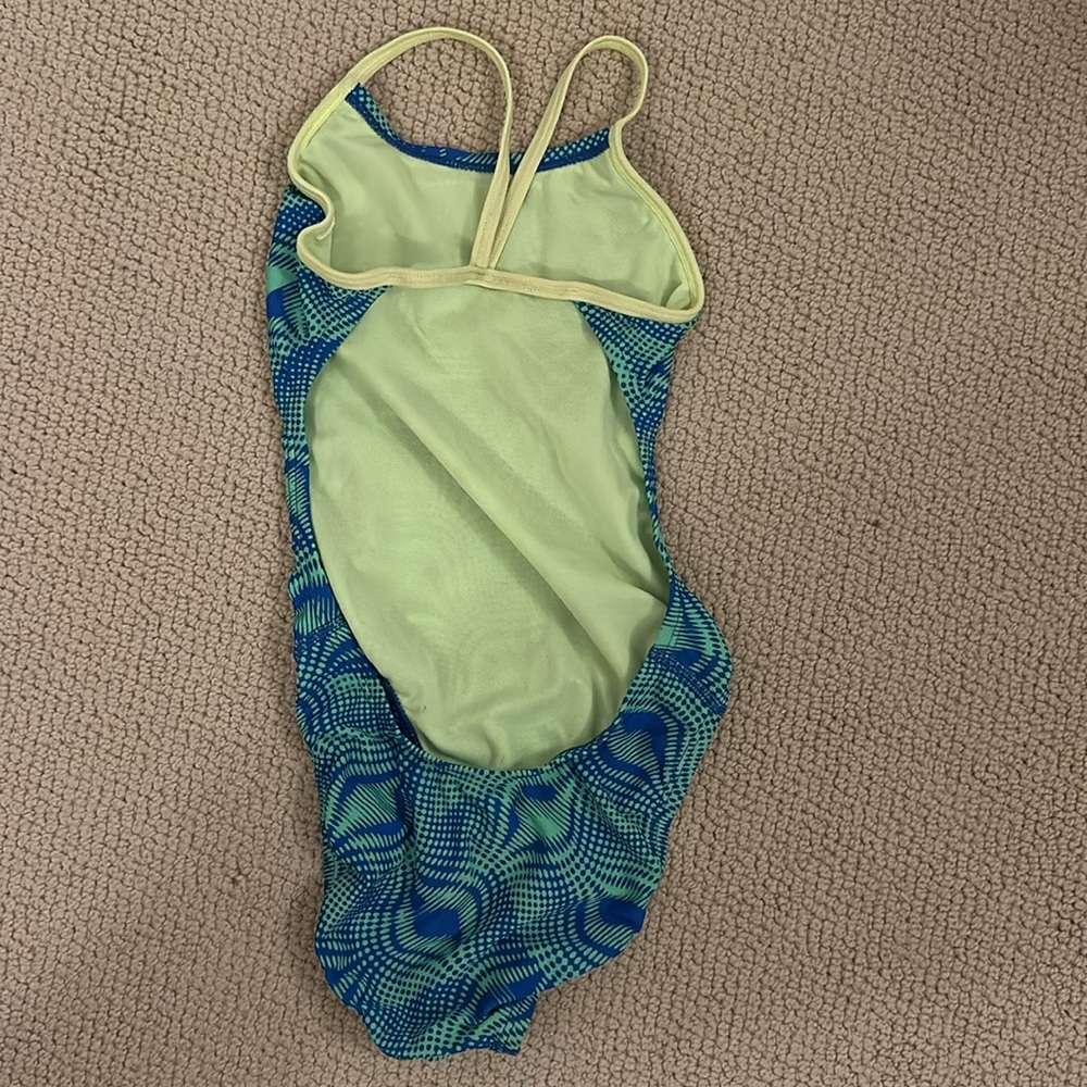 Nike Blue and Green One Piece Swimsuit - Picture 2 of 2